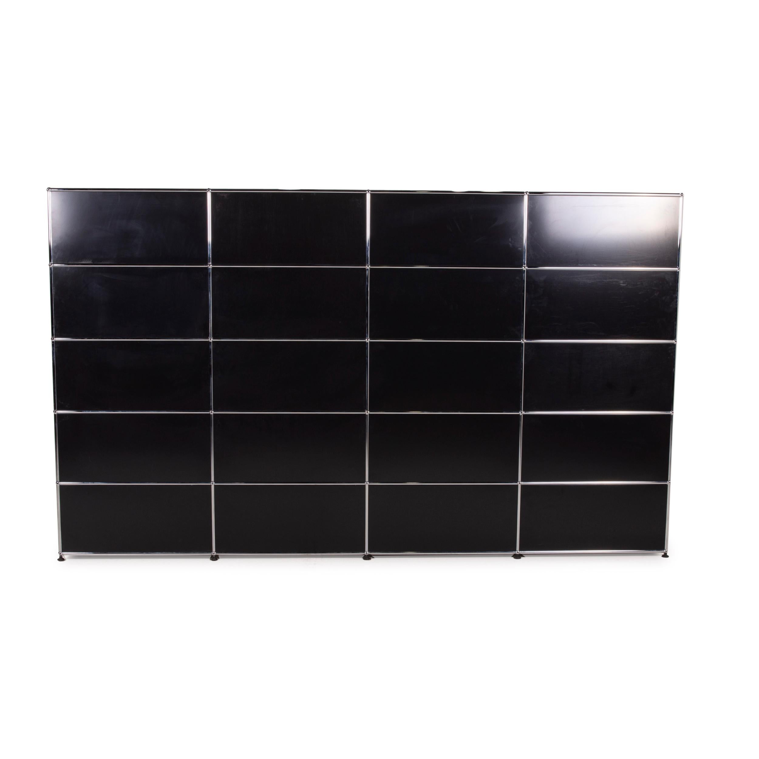 USM Haller Metal Wall Unit Black Shelf 4x5 Compartments Office 6