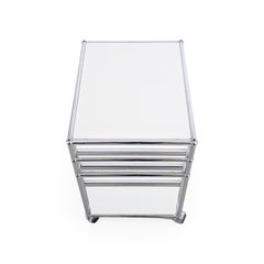 USM Haller Rollcontainer Büroschrank Design weiß Fritz Trolley
