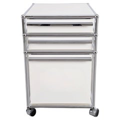 USM Haller Rollcontainer Büroschrank Design weiß Fritz Trolley
