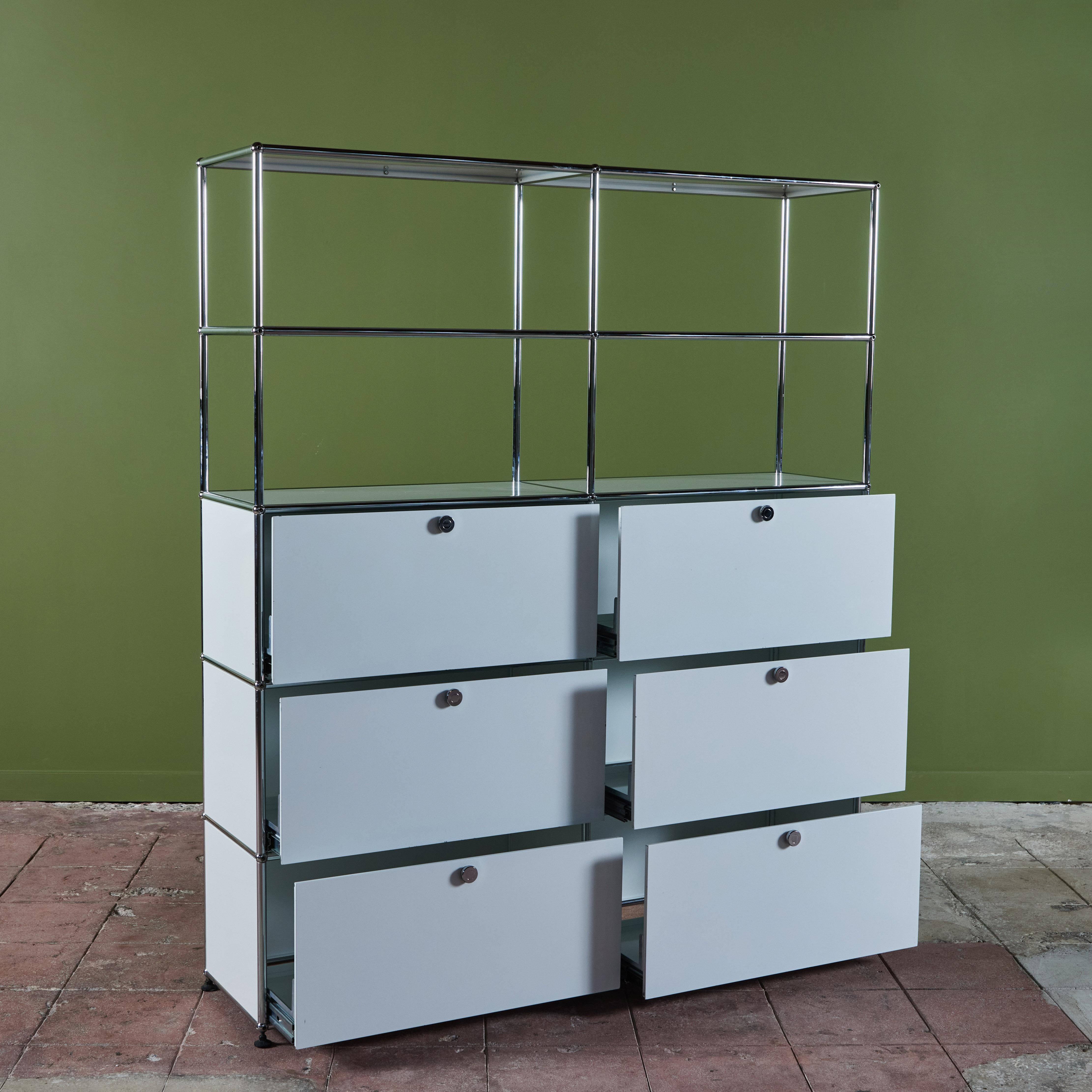 Mid-20th Century USM Haller Shelving Unit