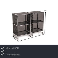 USM Haller Sideboard Black Highboard Shelf Compartment Office