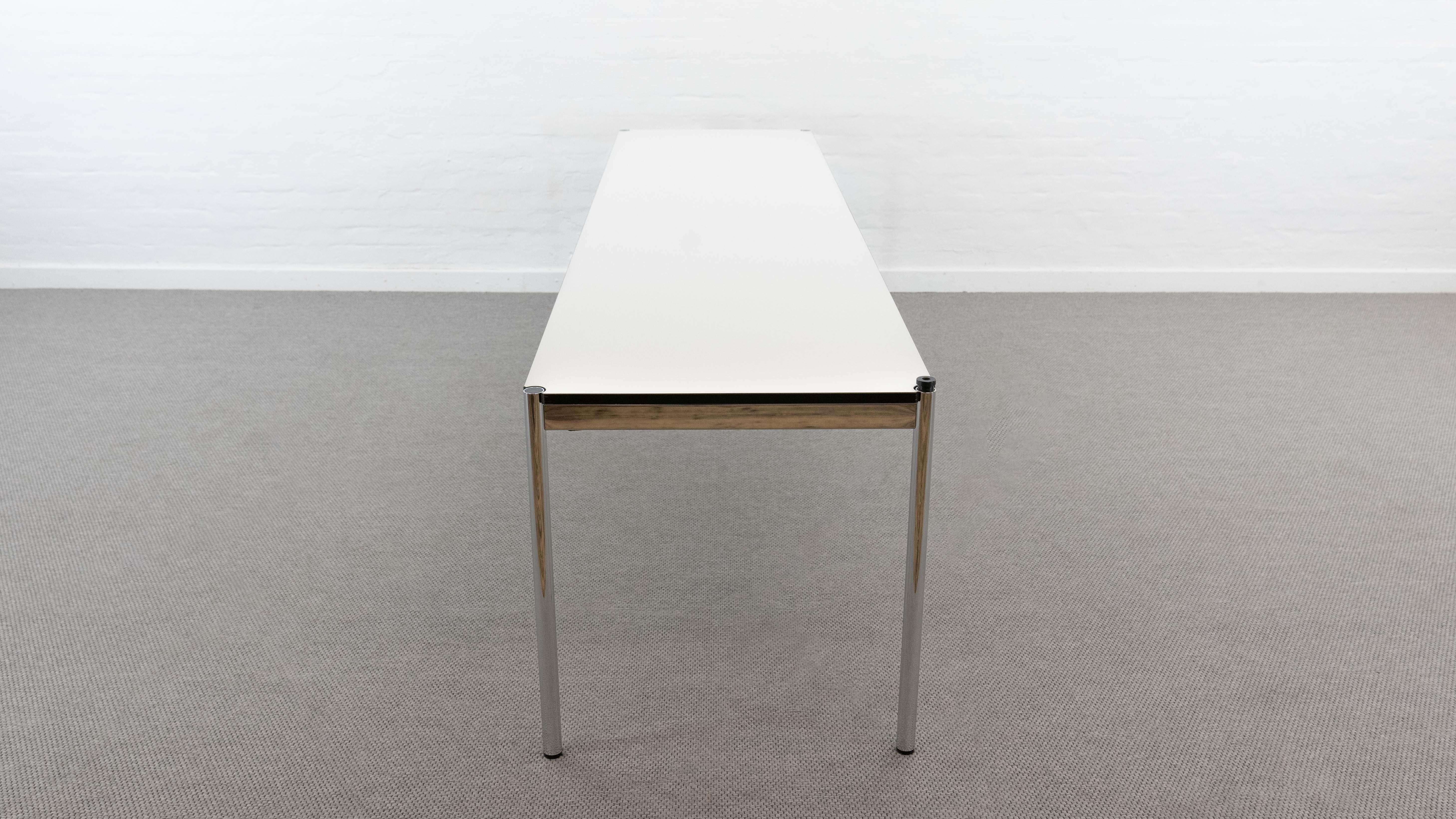 European USM Haller Table - Desk - Conference Table by Fritz Haller, 300cmx75cm, white