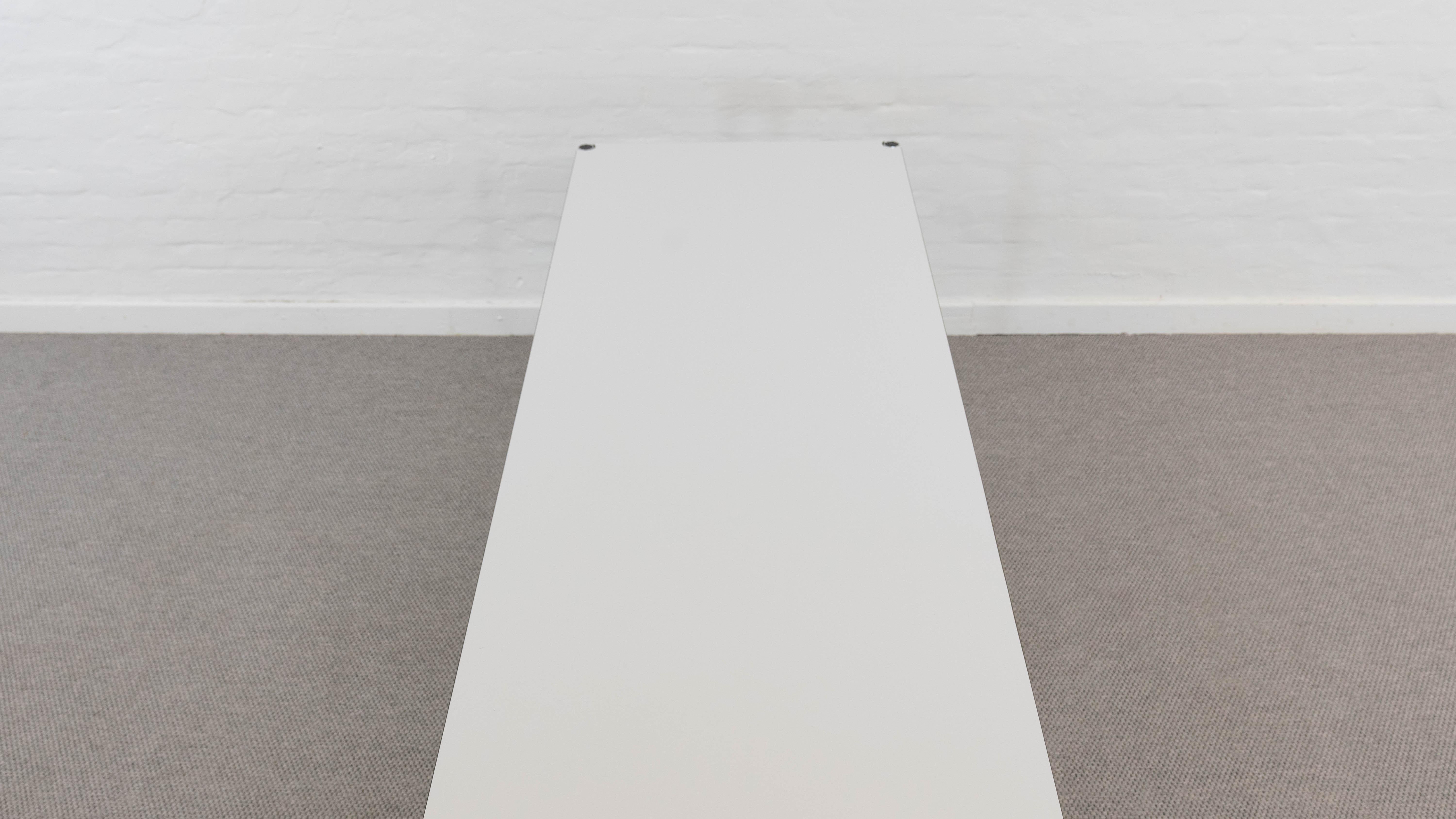 Metal USM Haller Table - Desk - Conference Table by Fritz Haller, 300cmx75cm, white
