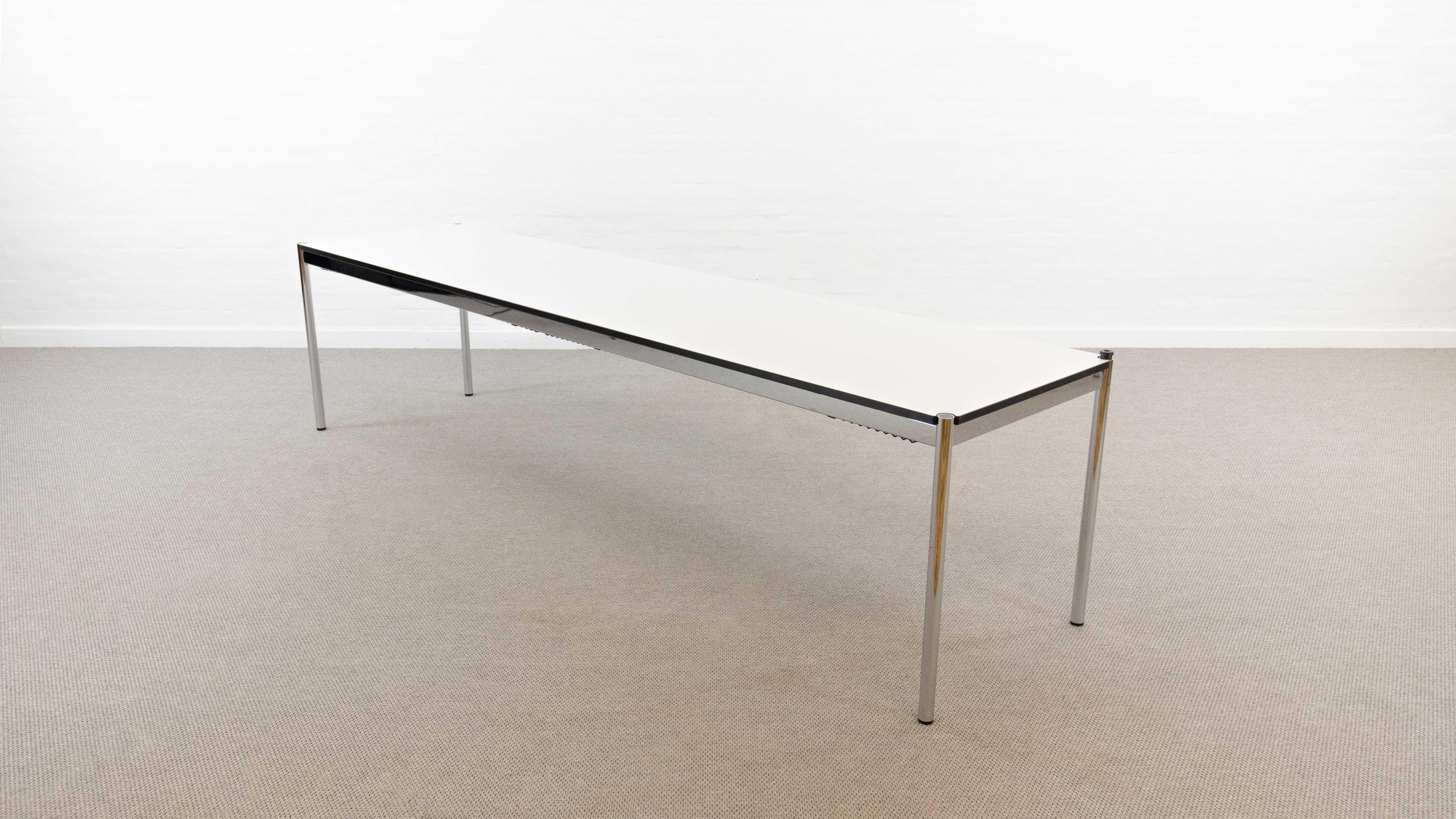 USM Haller Table - Desk - Conference Table by Fritz Haller, 300cmx75cm, white 1
