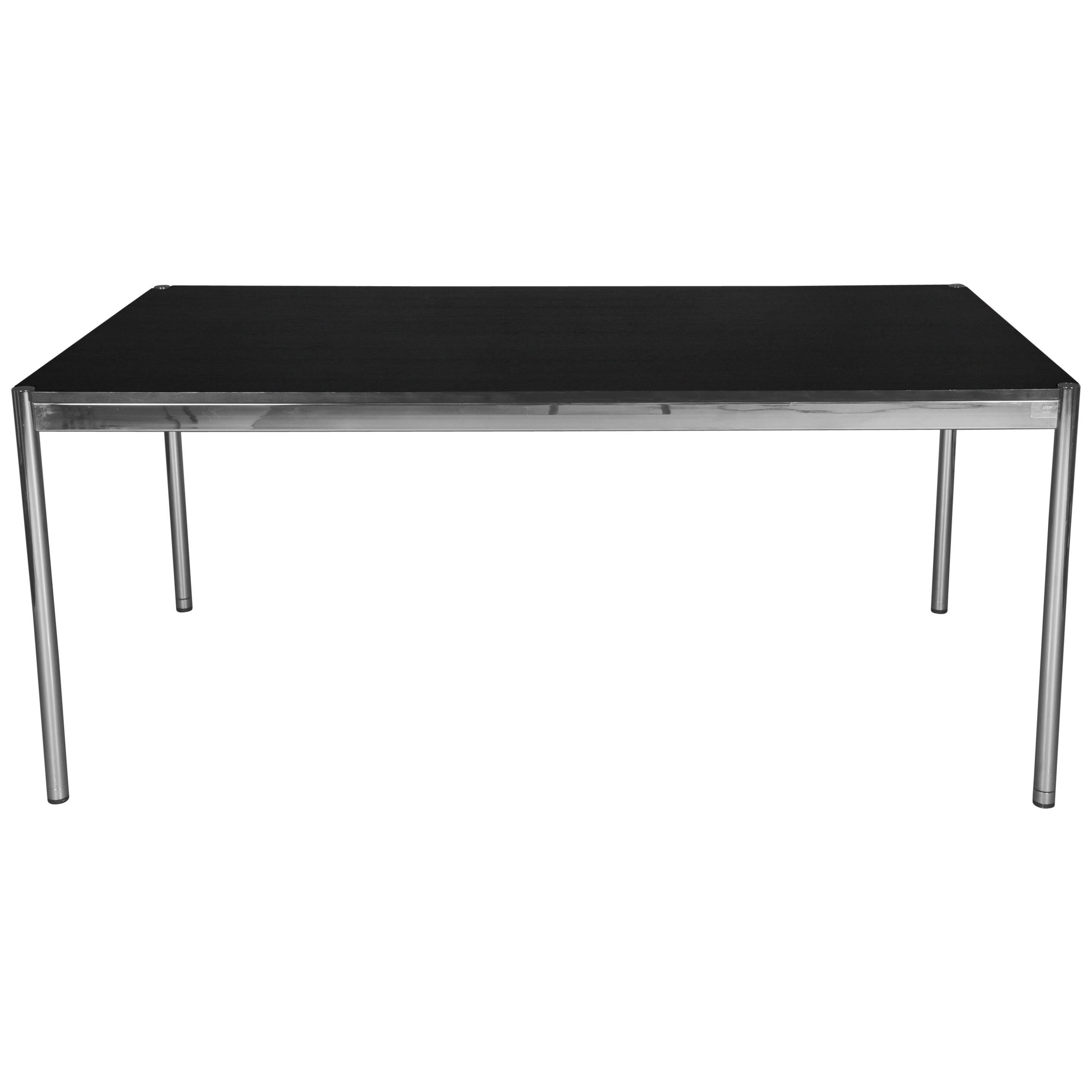 USM Haller Table, Wring Desk Solid Oak Black