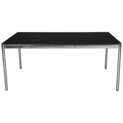 USM Haller Table, Wring Desk Solid Oak Black