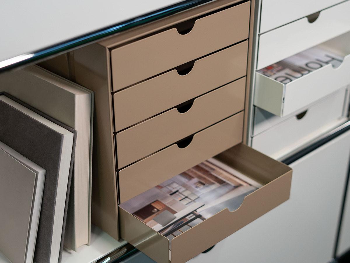 Svizzero Set di 5 cassetti USM Inos dell'architetto svizzero Fritz Haller e Paul Schaerer in vendita