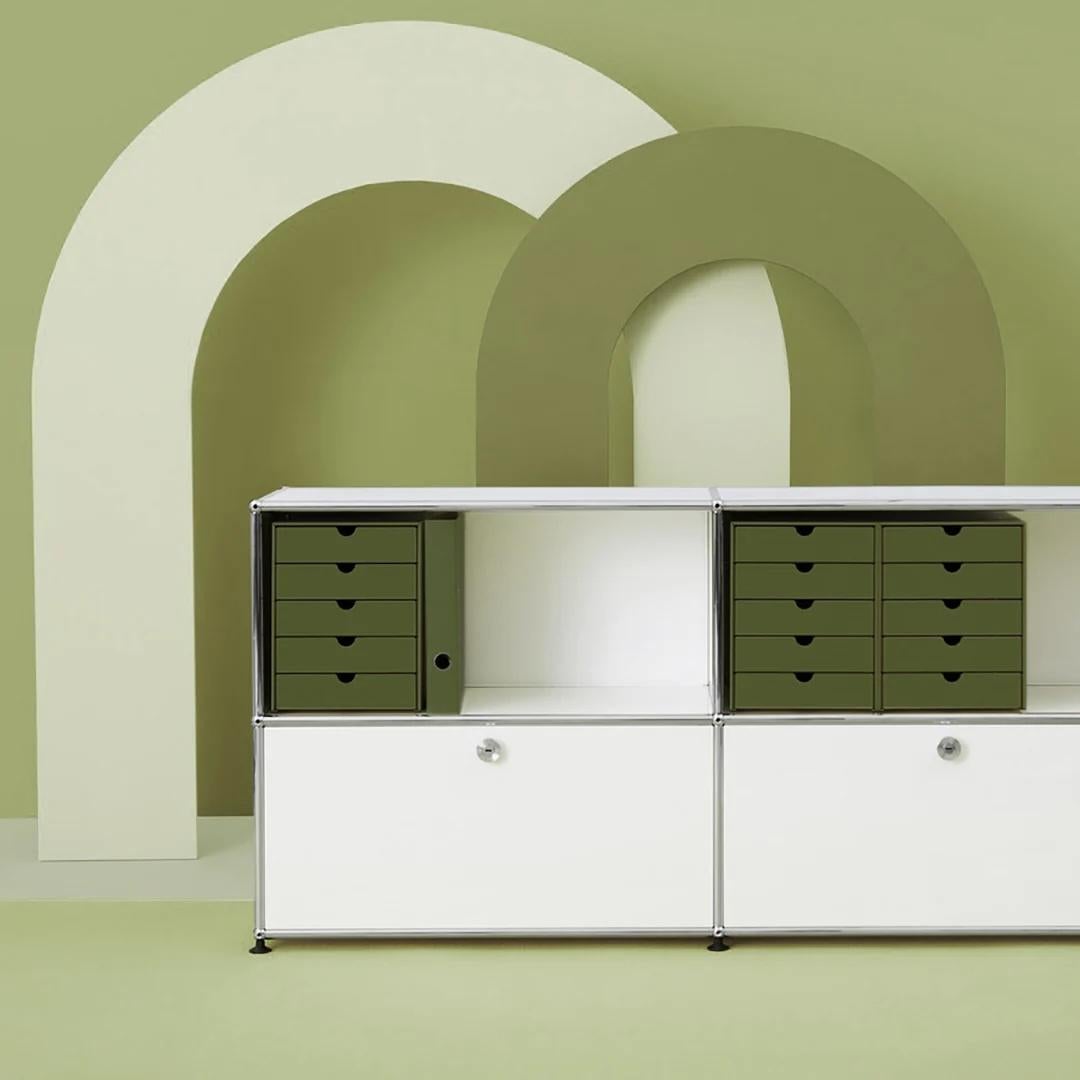 Set di 5 cassetti USM Inos dell'architetto svizzero Fritz Haller e Paul Schaerer in vendita 2