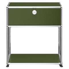 Mesa de Noche USM Verde Oliva Sistema de Almacenamiento P2