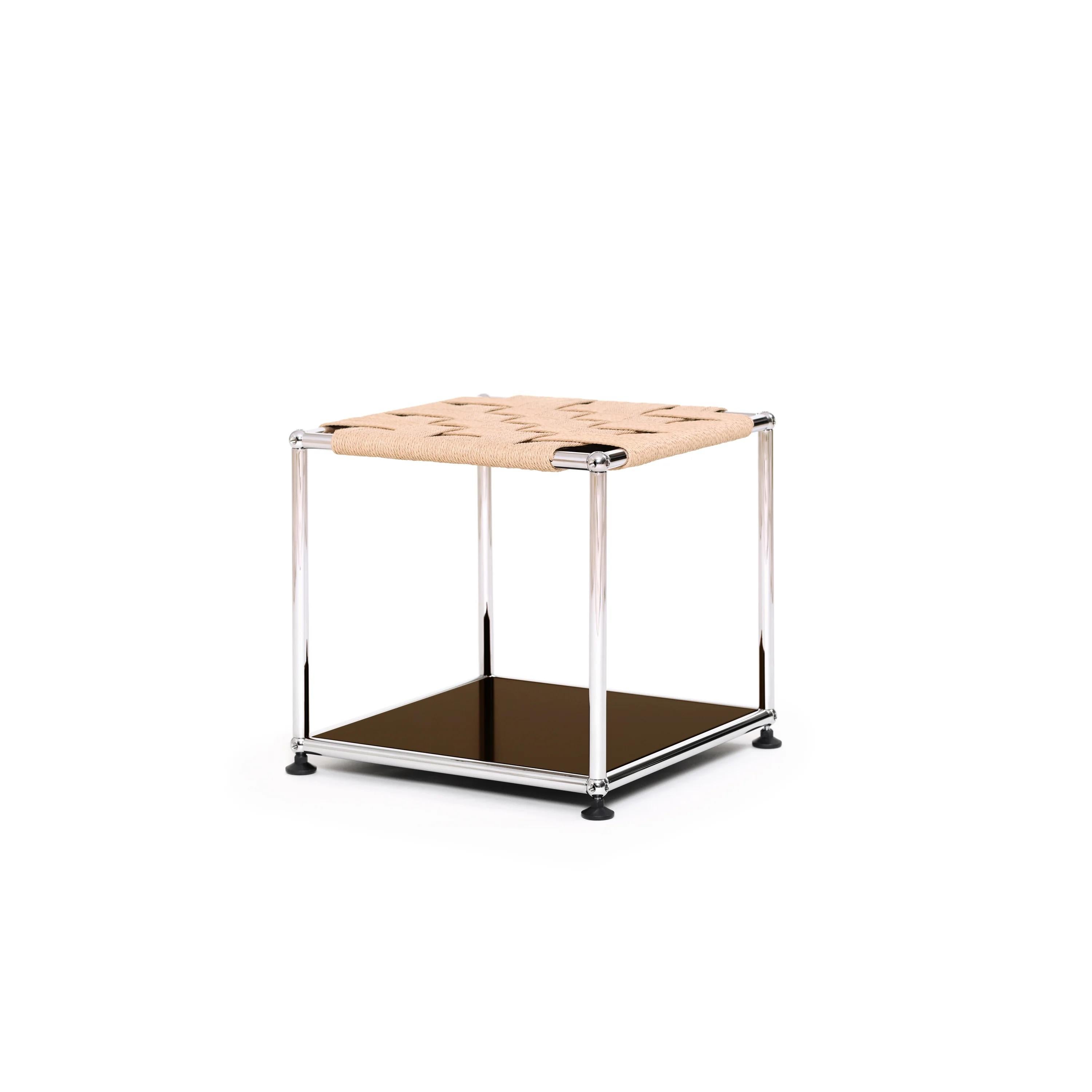 Acier Table d'appoint USM WS + panneau inférieur de couleur personnalisable par Henry Julier en vente