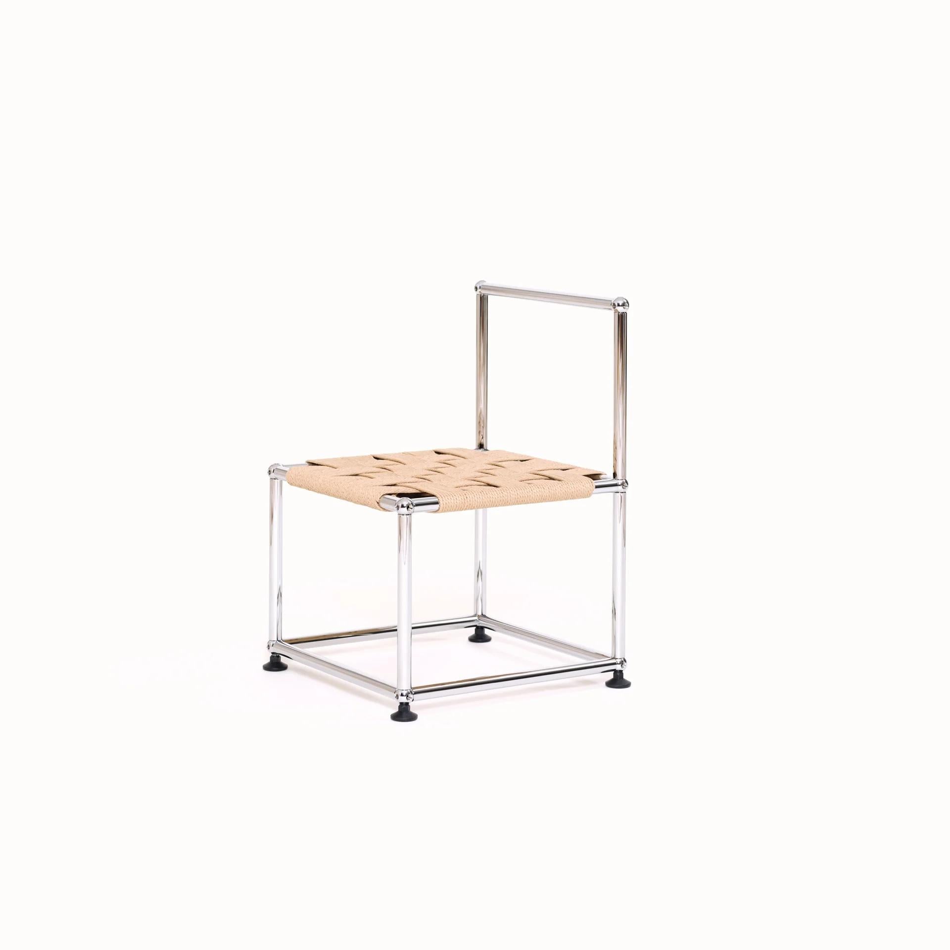 Swiss USM WS Woven Low Chair by Henry Julier For Sale