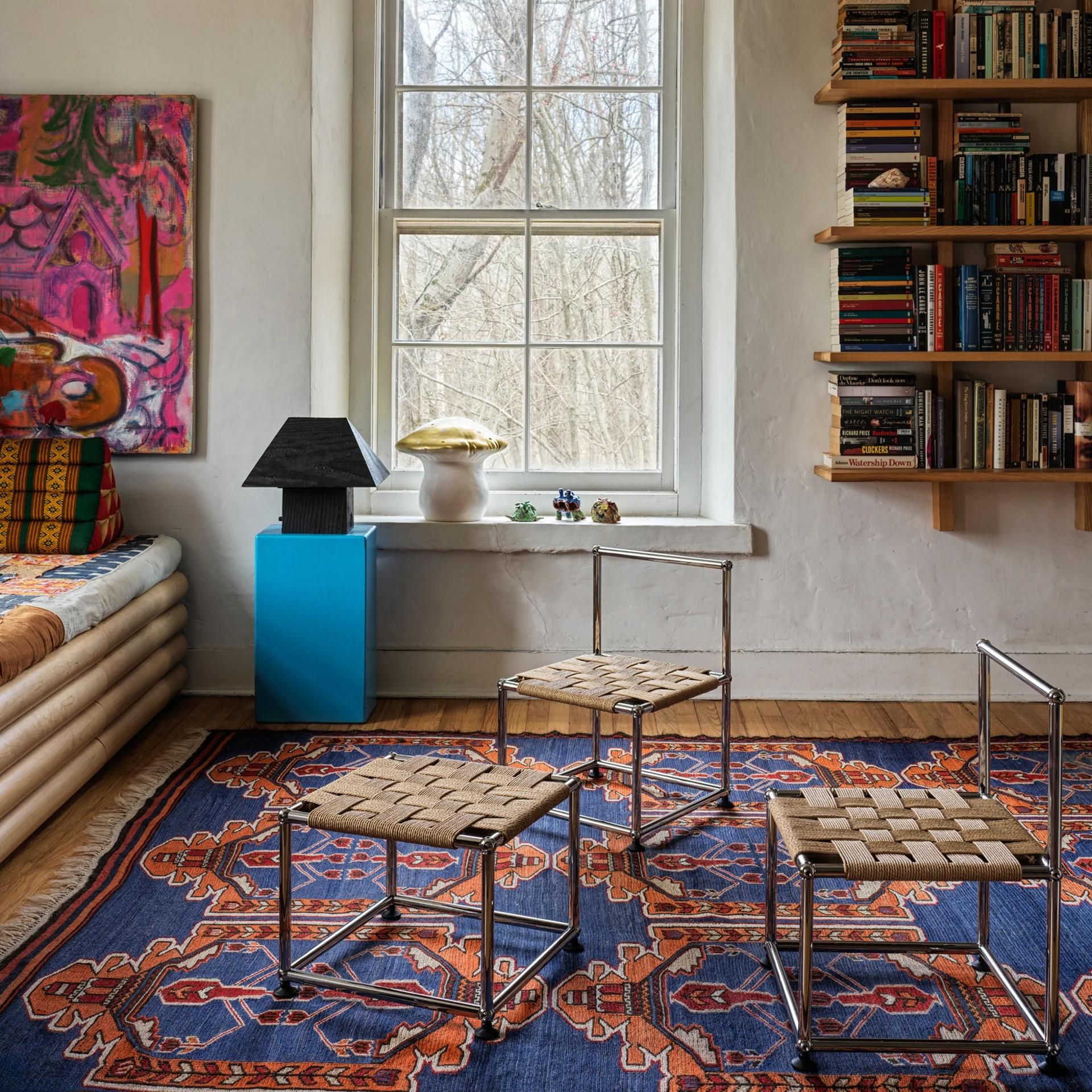 Contemporary USM WS Woven Low Chair by Henry Julier For Sale