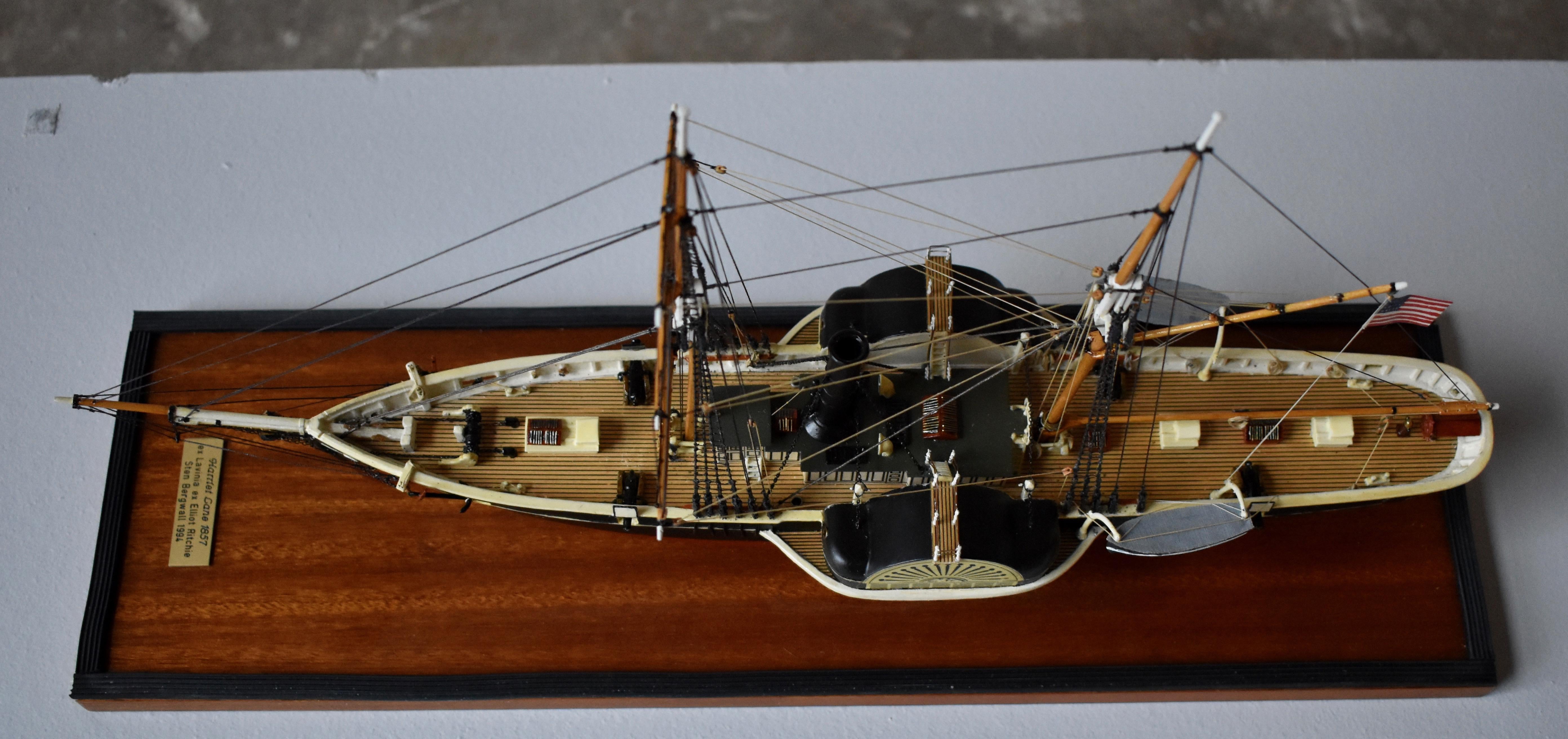 USRC Harriet Lane '1857' Modell in Holz, 1:144, Sten Bergwall, 1994 (Viktorianisch) im Angebot