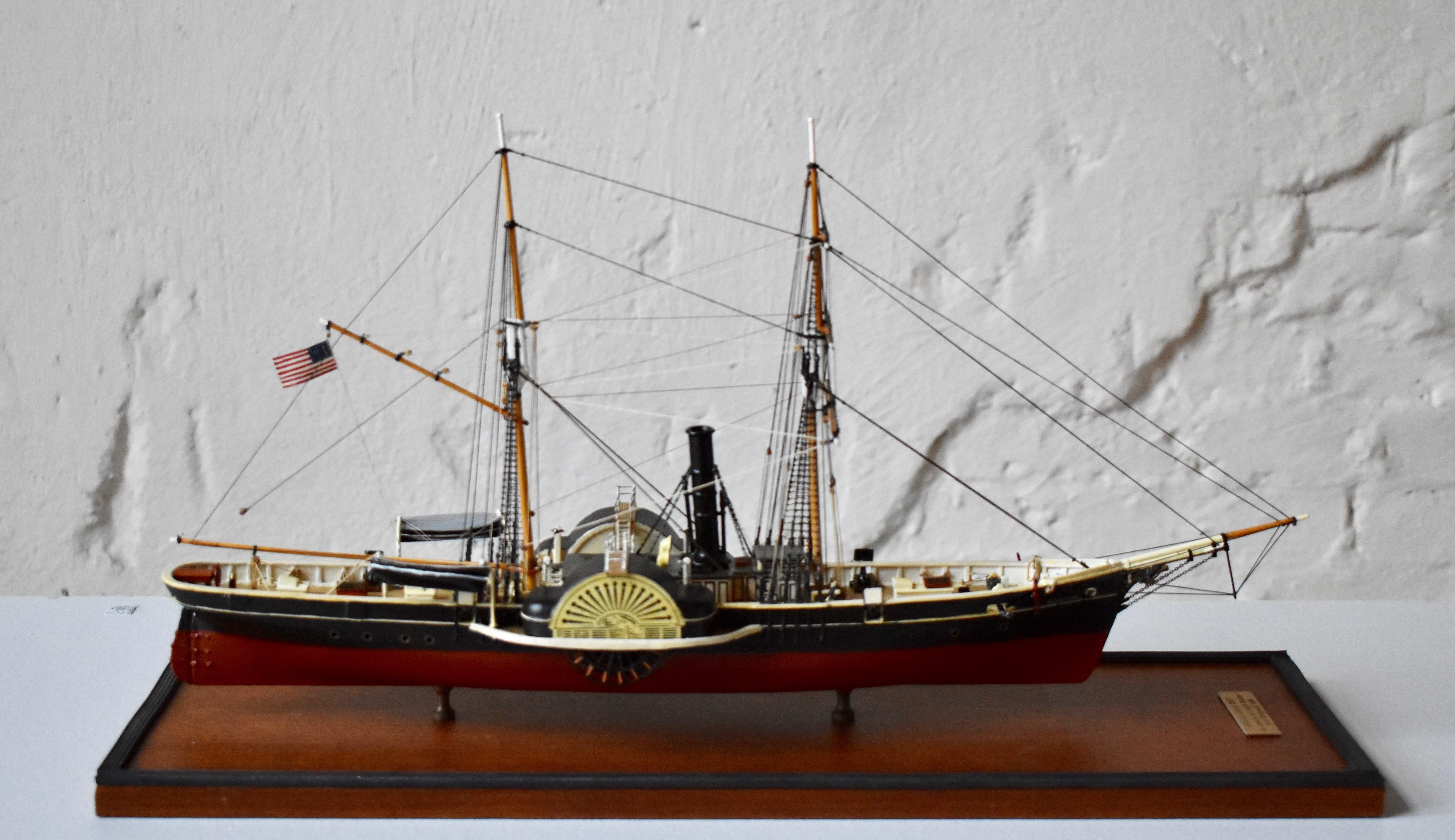 USRC Harriet Lane '1857' Modell in Holz, 1:144, Sten Bergwall, 1994 (Handgefertigt) im Angebot