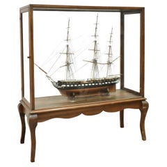 USS Constellation, Three Mast,  Large Display Case, Home Decor, Model Ship!!