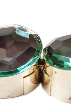 Ussari Bay Two, brass and glass wall lamp by Angela Ardisson