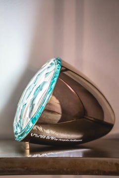 Ussari Bay Wireless, brass and glass table and floor lamp by Angela Ardisson