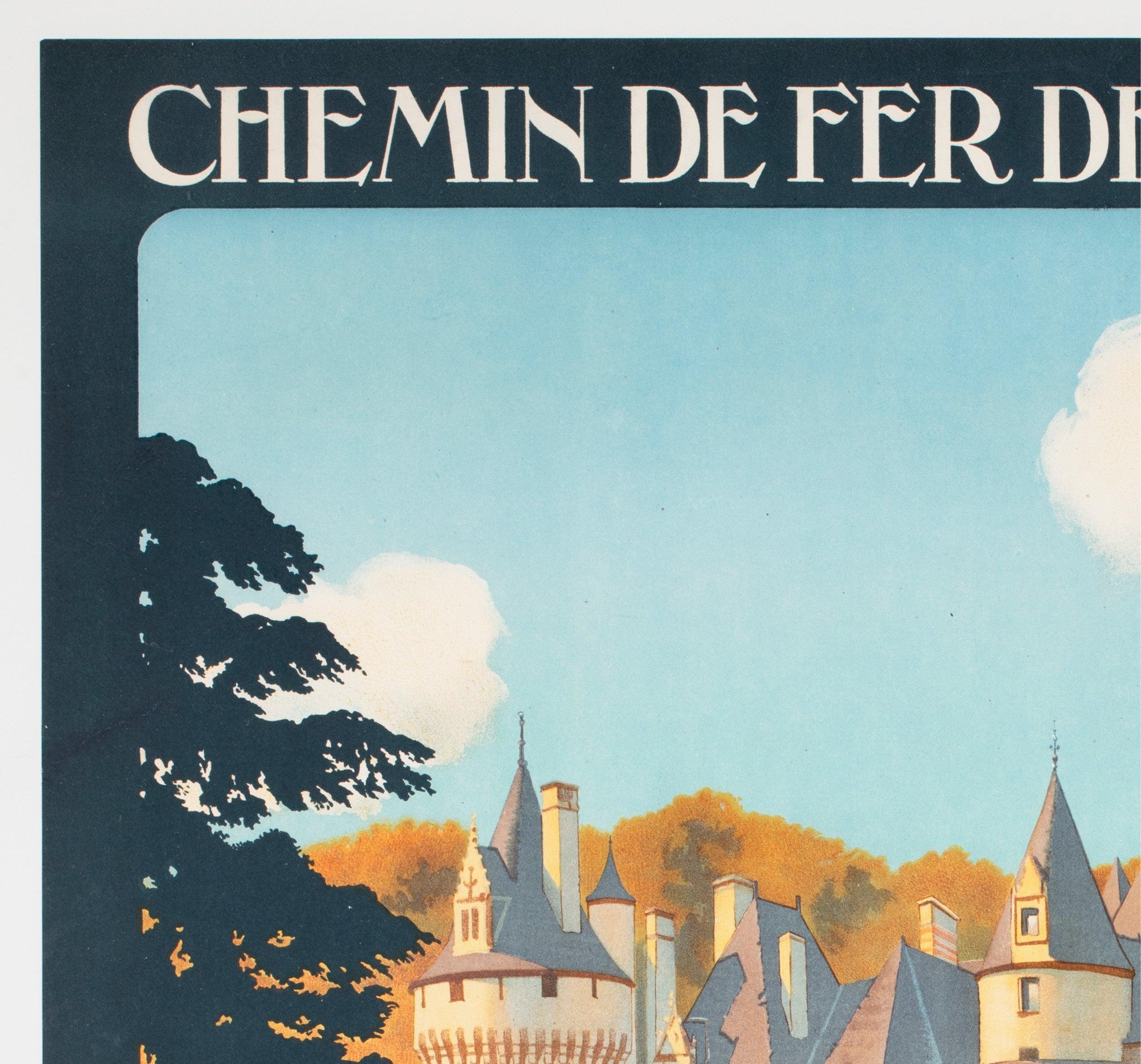 Usse Chateau Loire c1928 Französisch Reise-Werbeplakat, Constant Duval im Zustand „Hervorragend“ im Angebot in Bath, Somerset