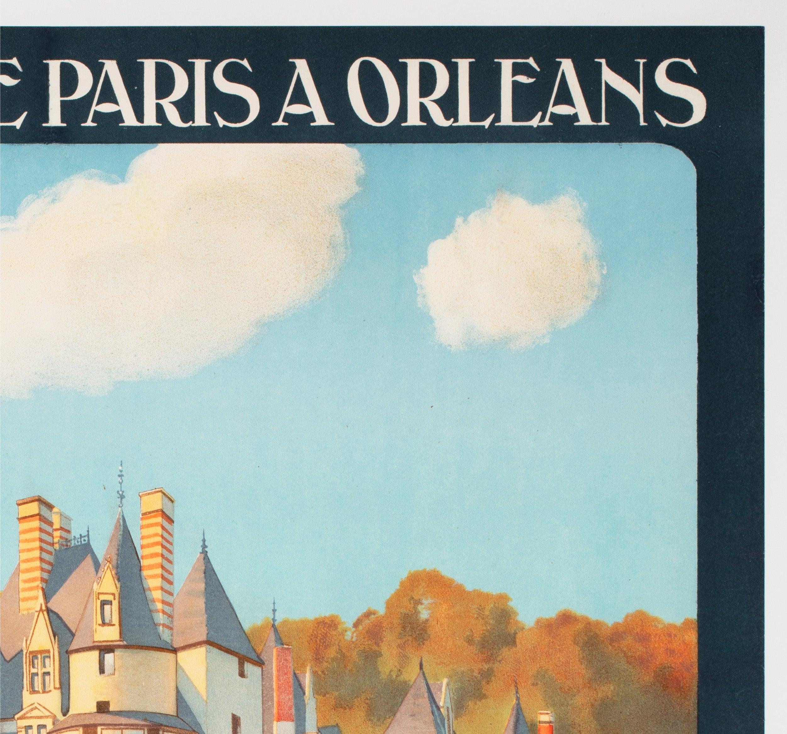Usse Chateau Loire c1928 Französisch Reise-Werbeplakat, Constant Duval (20. Jahrhundert) im Angebot