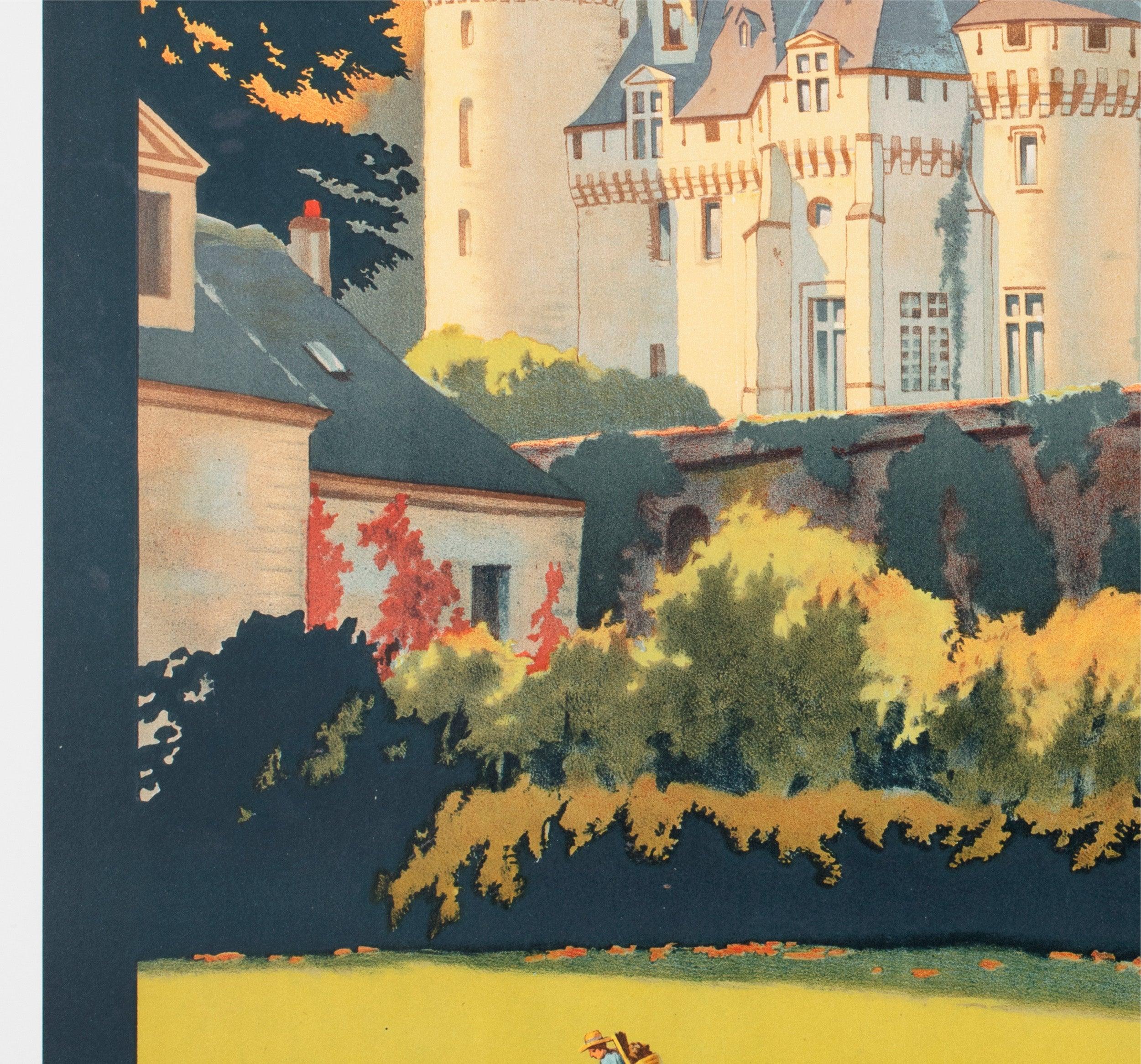 Usse Chateau Loire c1928 Französisch Reise-Werbeplakat, Constant Duval (Leinen) im Angebot