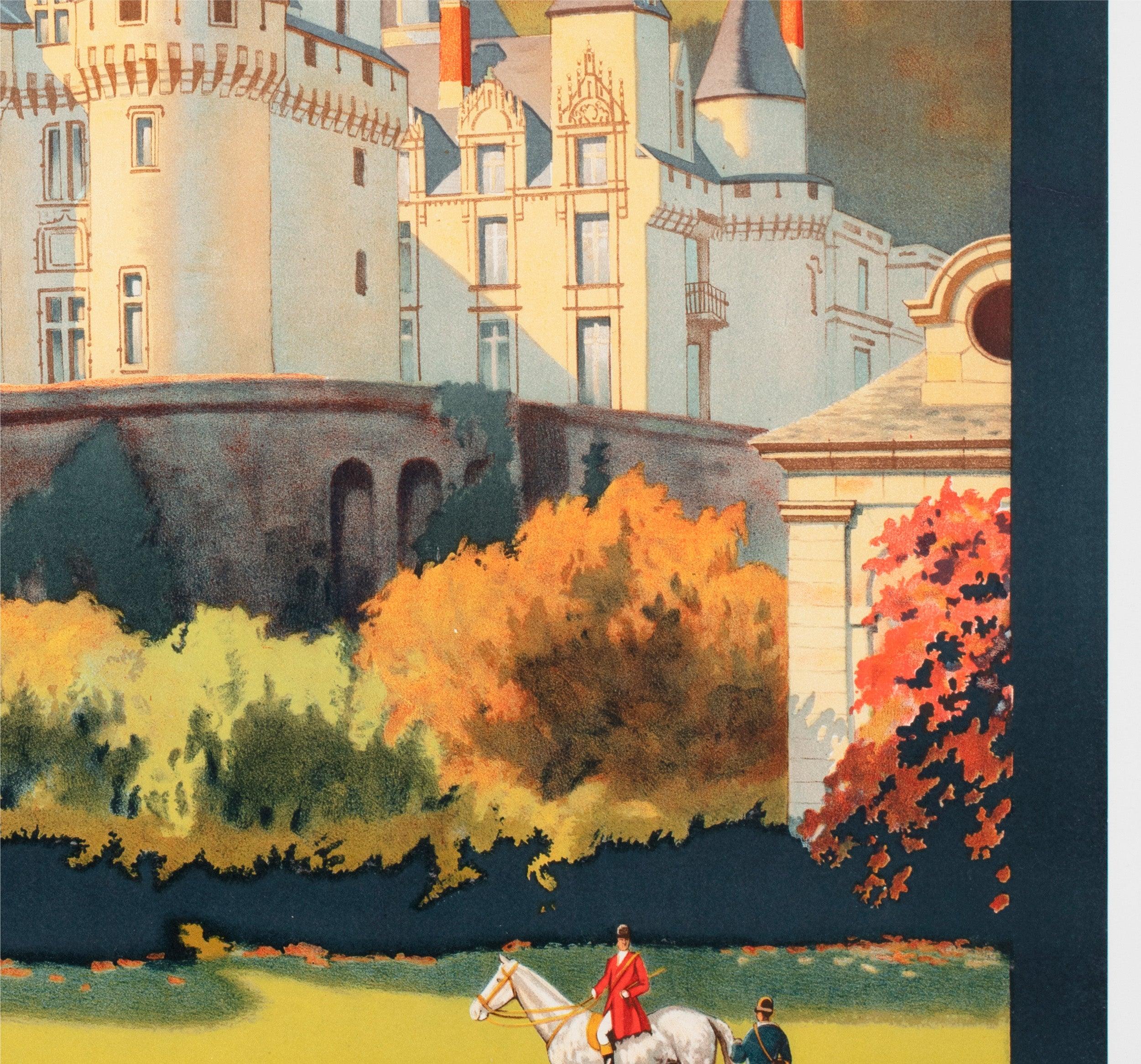Usse Chateau Loire c1928 Französisch Reise-Werbeplakat, Constant Duval im Angebot 1