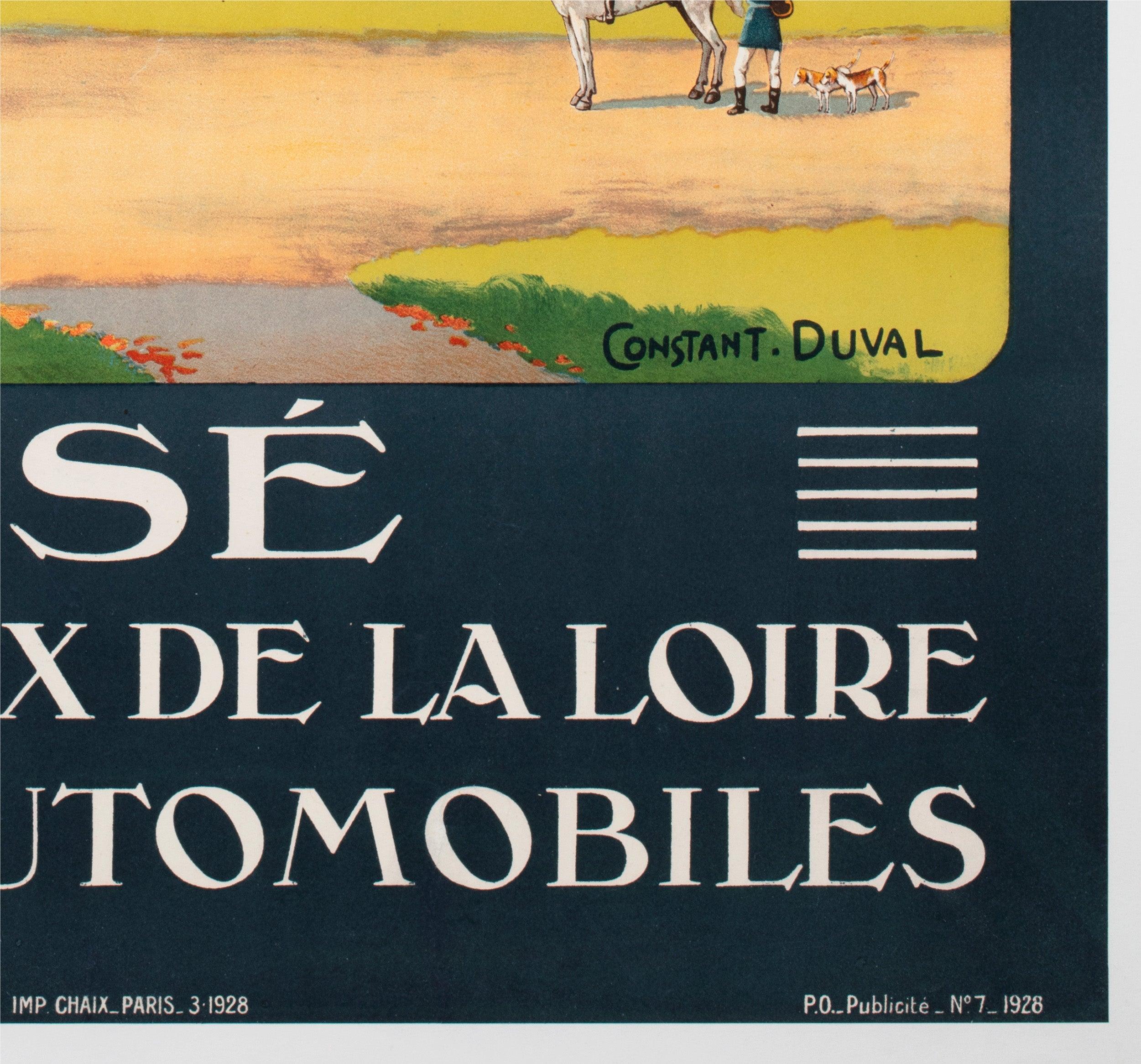 Usse Chateau Loire c1928 Französisch Reise-Werbeplakat, Constant Duval im Angebot 3
