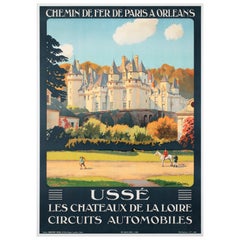 Usse Chateau Loire c1928 Französisch Reise-Werbeplakat, Constant Duval