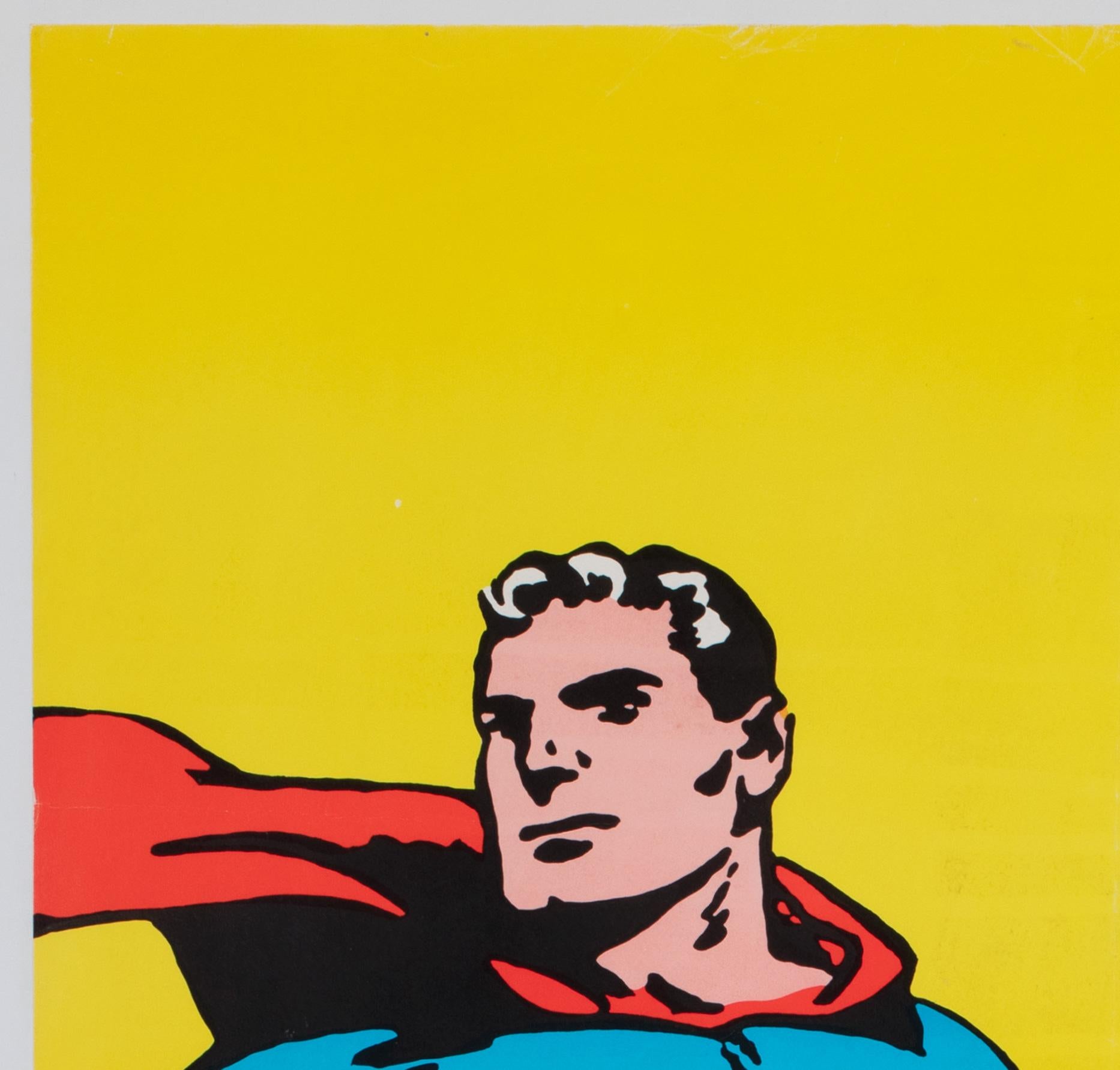Argentine USSR CCCP USA Superman 1968 Opus Int Poster, Roman Cieslewicz For Sale