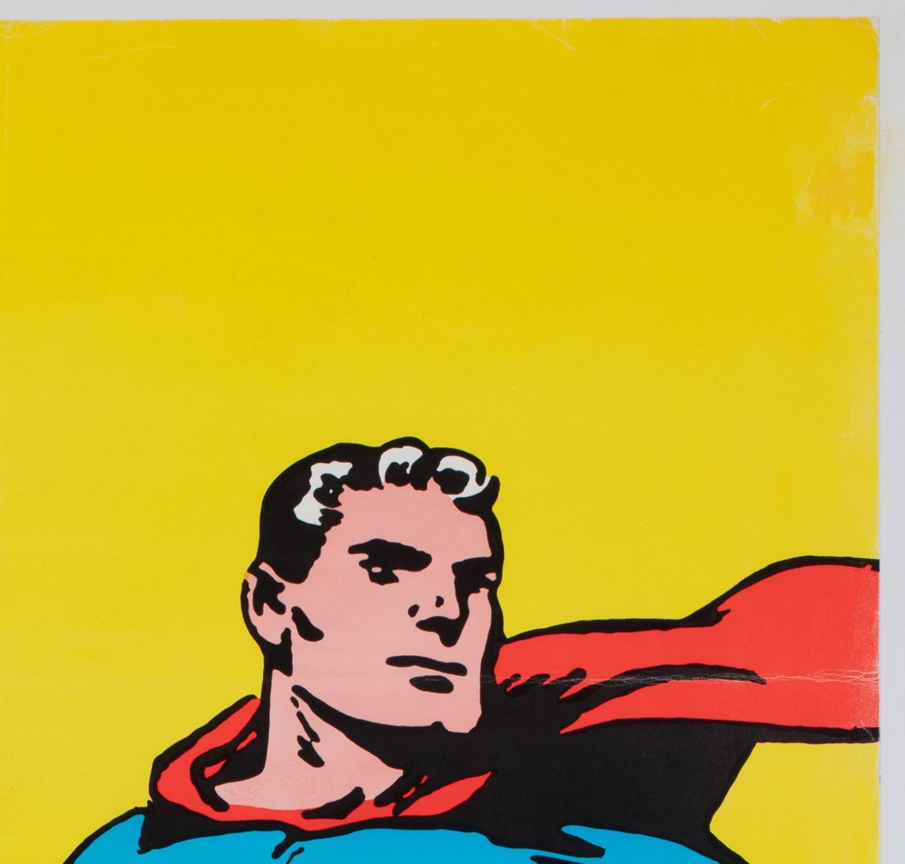 Argentin Affiche Superman Opus Int de 1968, URSS CCCP USA, Roman Cieslewicz en vente