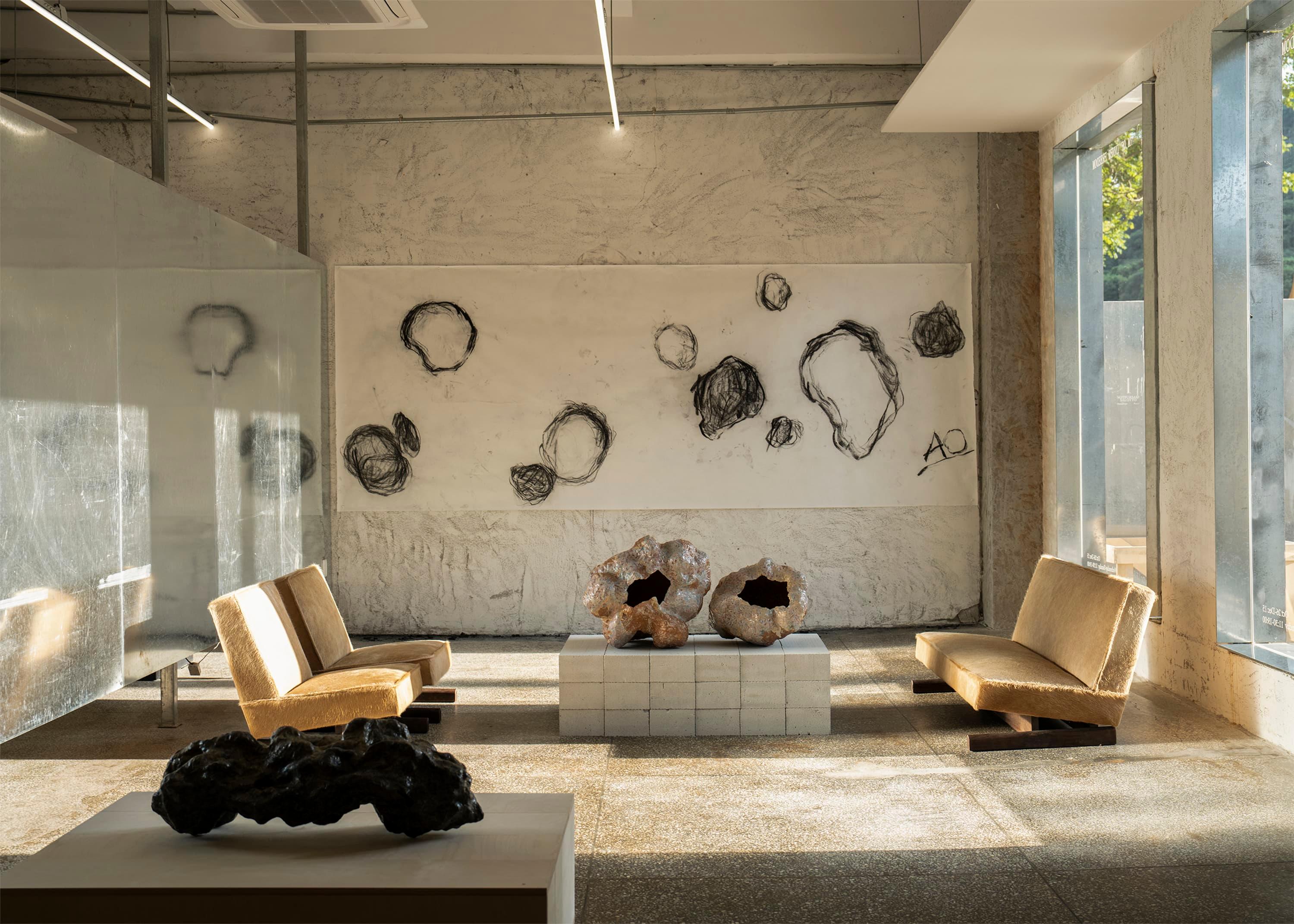 Ut 01 Cowhide and Walnut Sofa by Sing Chan For Sale 4