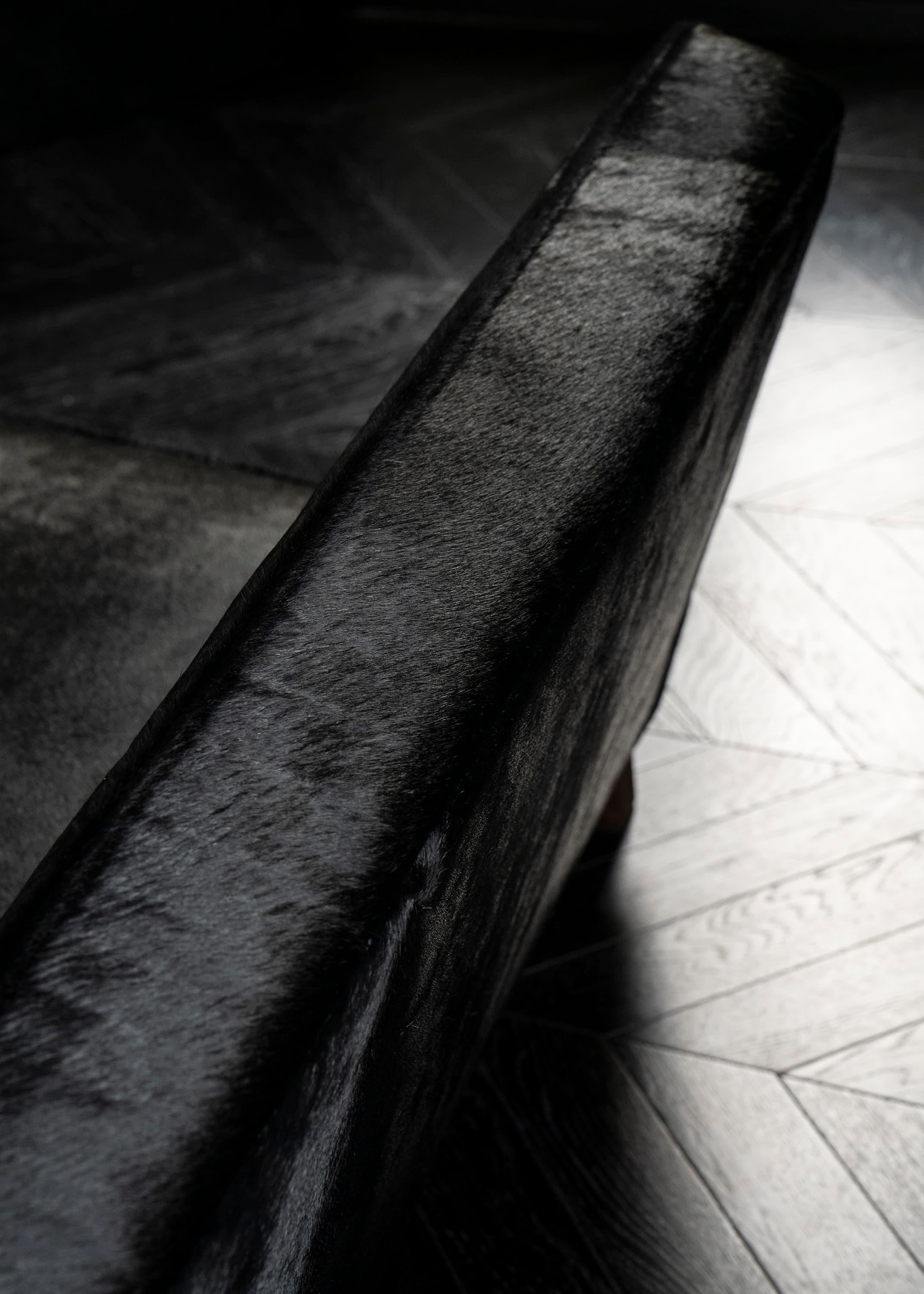 Ut 02 Cowhide and Walnut Sofa by Sing Chan For Sale 3