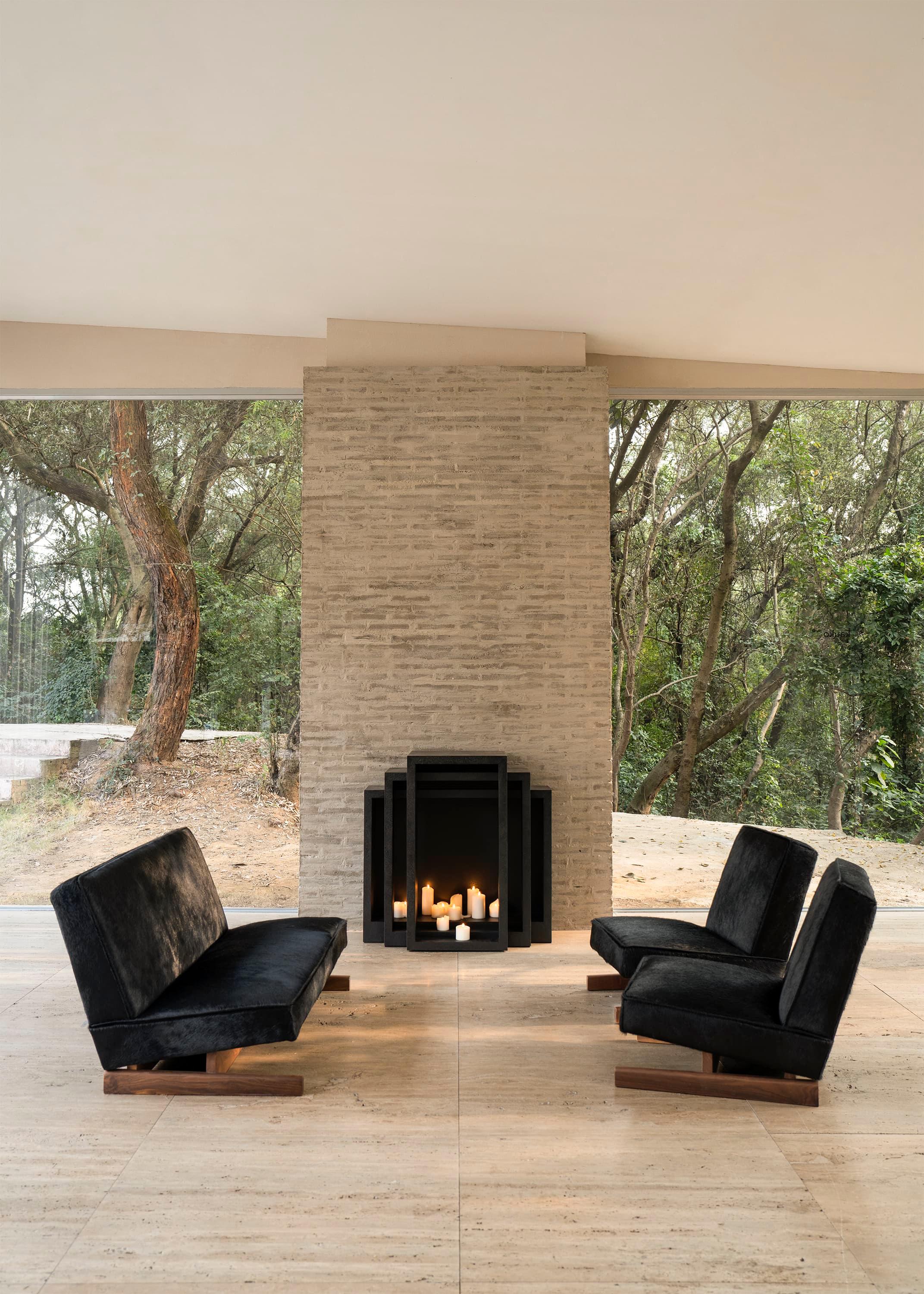 Upholstery Ut 02 Cowhide and Walnut Sofa by Sing Chan For Sale