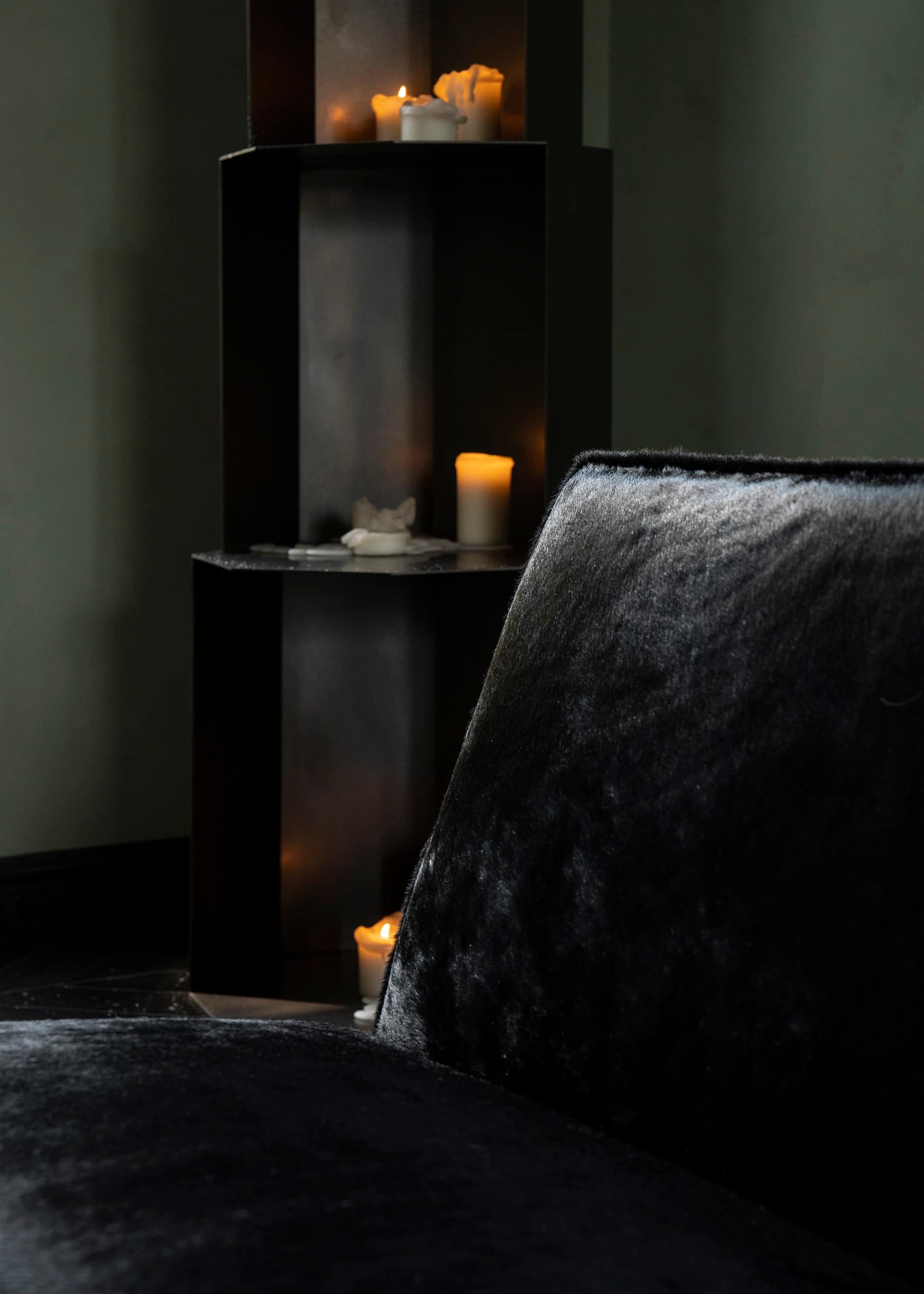 Ut 02 Cowhide and Walnut Sofa by Sing Chan For Sale 2