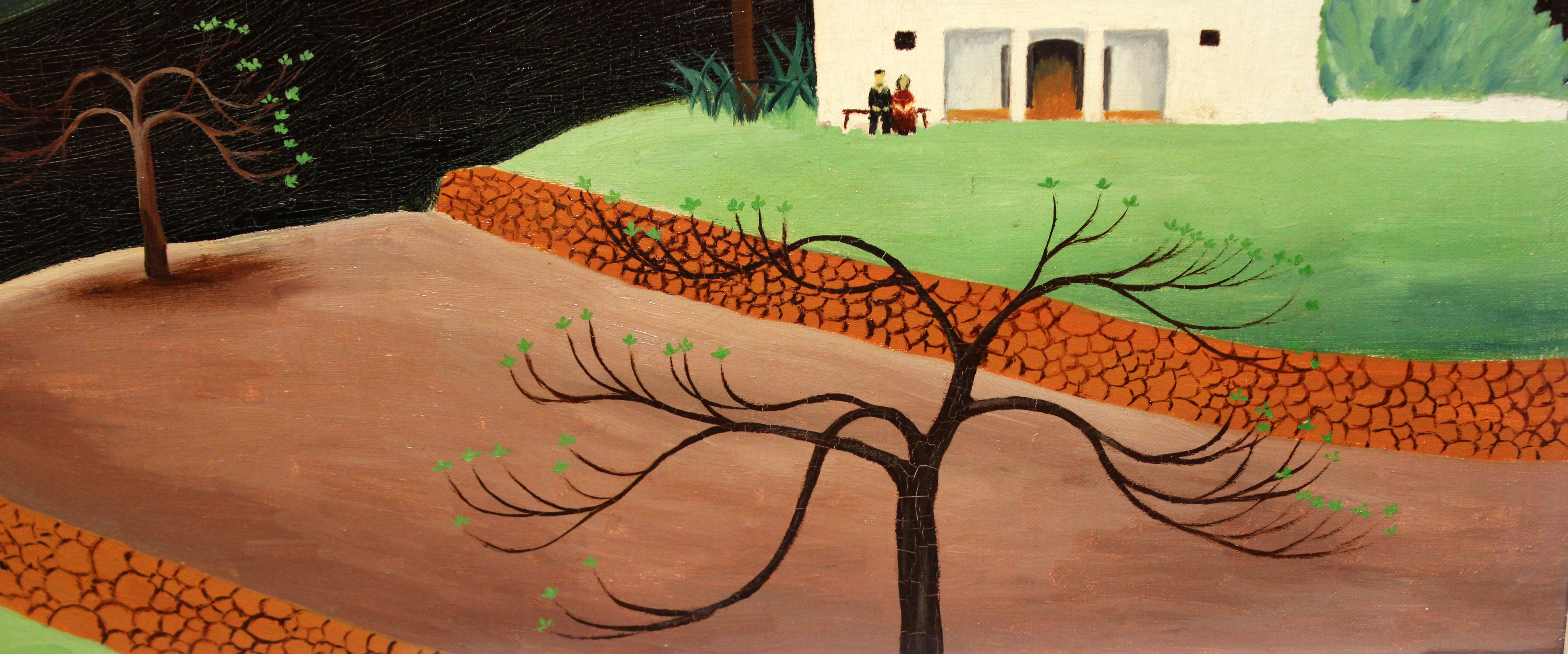 Óleo sobre tela - Paisaje ibicenco in vendita 1
