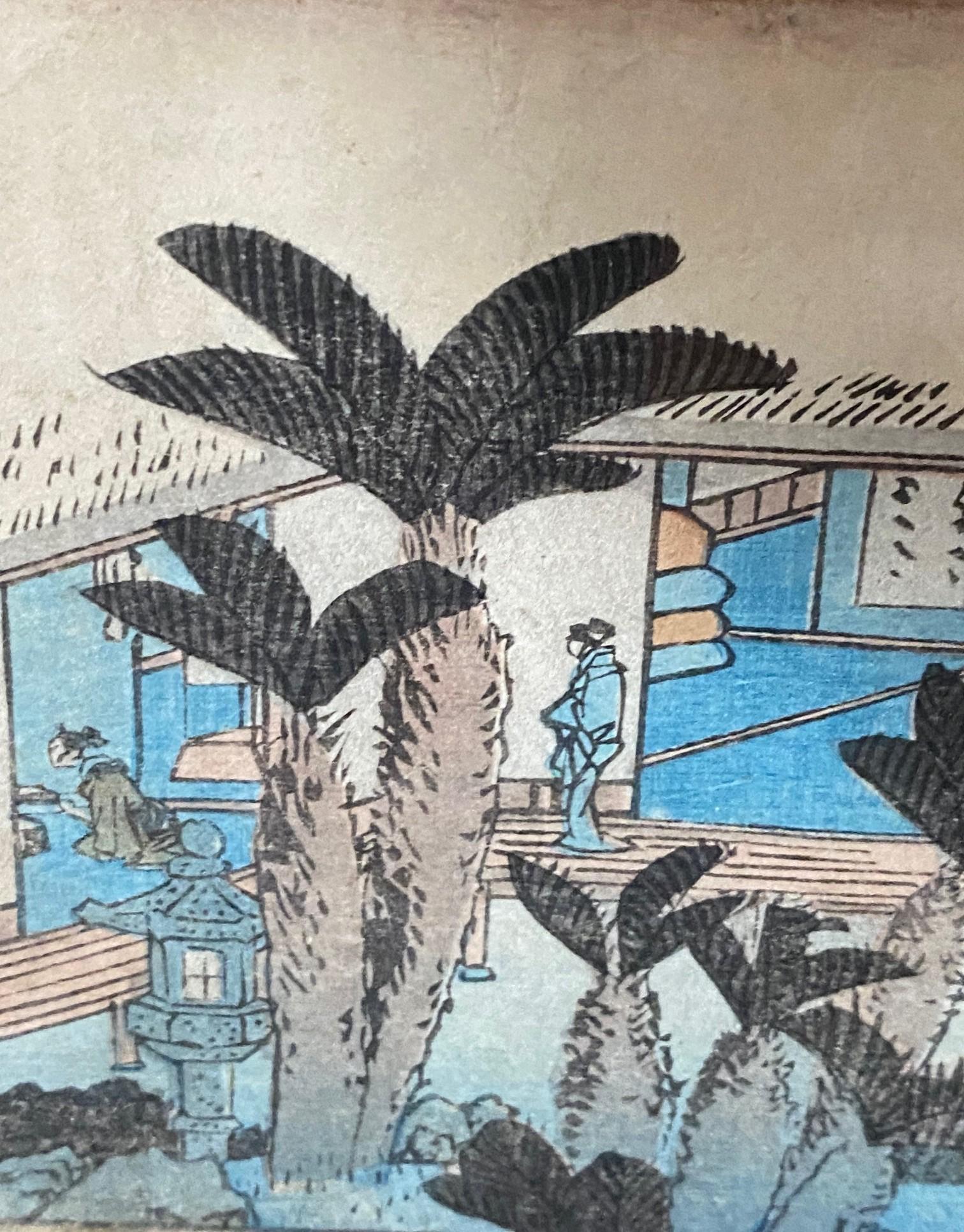 Utagawa Ando Hiroshige Japanese Woodblock Print No. 51 - Minakuchi Tôkaidô Road For Sale 4