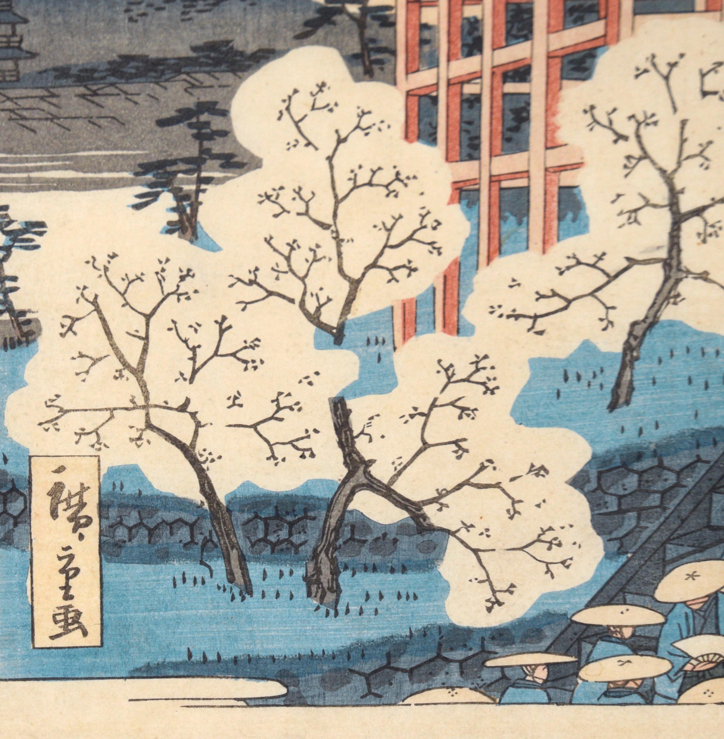 Kiyomizu Temple, Scenes of Famous Places along Tôkaidô Road - Woodblock on Paper For Sale 3