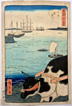 Utagawa Hiroshige II -- The Beach at Takanawa