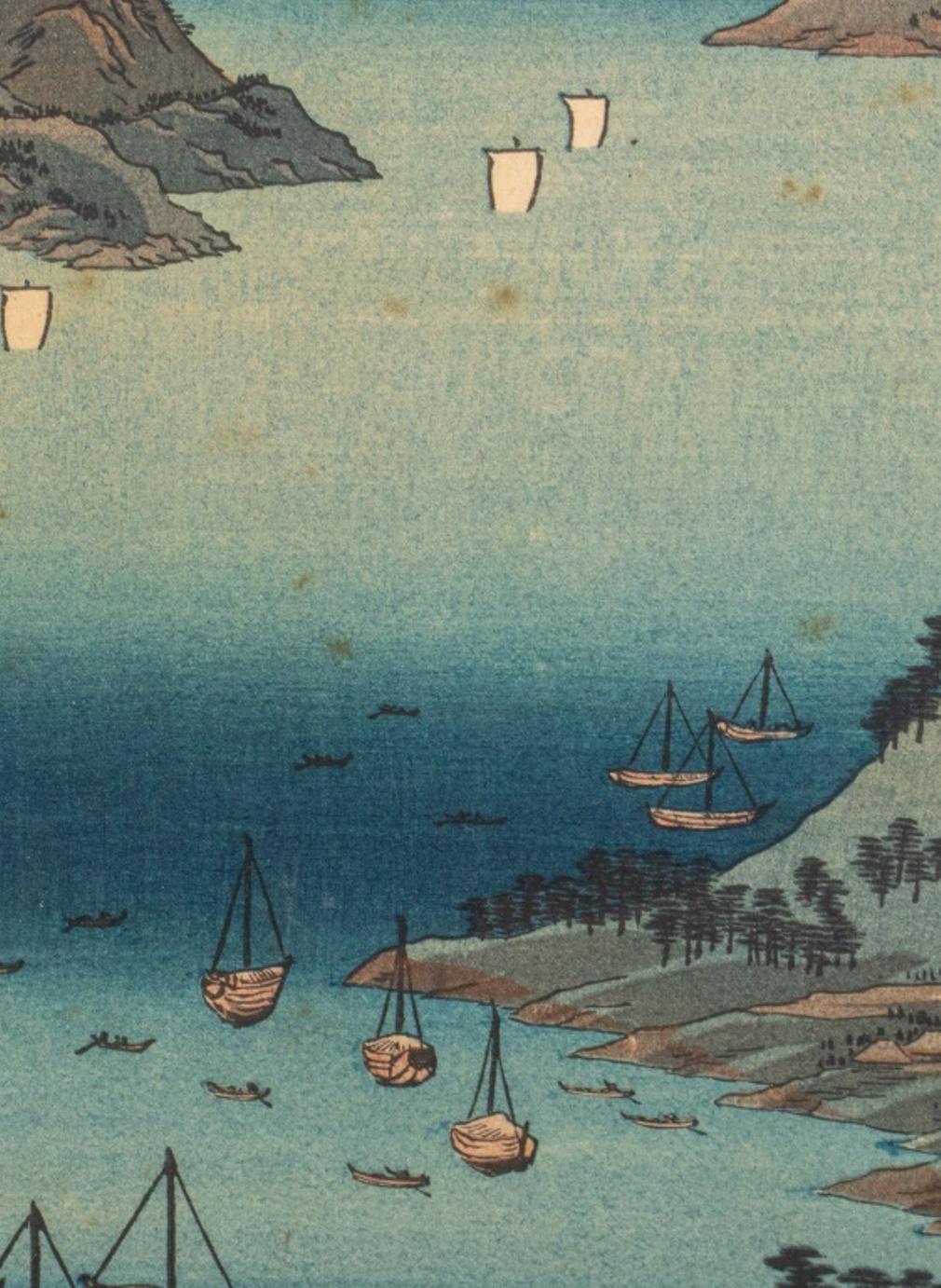 Japanischer Holzschnitt auf Papier von Utagawa Hiroshige (20. Jahrhundert) im Angebot