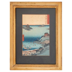 Bloc de bois japonais sur papier d'Utagawa Hiroshige