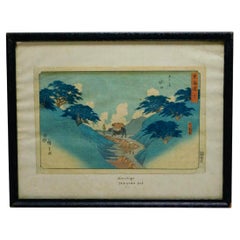 Utagawa Hiroshige 歌川廣重 Landscape Woodblock Print, Japan,1826-1869