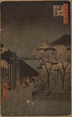 "Dawn Inside the Yoshiwara" Utagawa Hiroshige, Japanese Landscape, Ukiyo-e