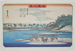 Acht szenische Flecken in Kanazawa – Lithographie nach Hiroshige – Mitte des 20. Jahrhunderts