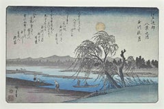 Vintage Fishing - Eight Scenic Spots in Suburban Edo - Mid-20th Century