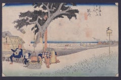 Fukuroi Dejaya No Zu - Orignal Woodcut by Utagawa Hiroshige - 1832