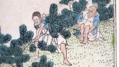 Raccolta di giovani cedri - xilografia di Utagawa Hiroshige - XIX secolo