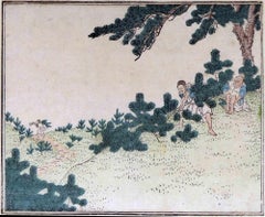 Harvesting Young Cedars - Woodcut by Utagawa Hiroshige - 19th Century