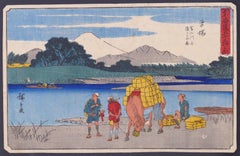 Hiratsuka - Orignal Woodcut by Utagawa Hiroshige - 1842 ca