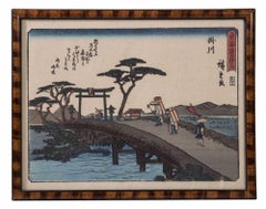 Kakegawa - Original Woodcut Print after Utagawa Hiroshige - Late 19th Century