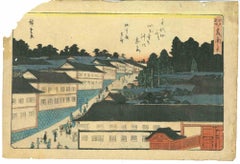 Kasumigaseki Nokei - Woodcut by Utagawa Hiroshige - 1840