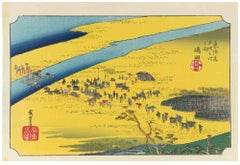Shimada - Xilografia di Utagawa Hiroshige - 1833